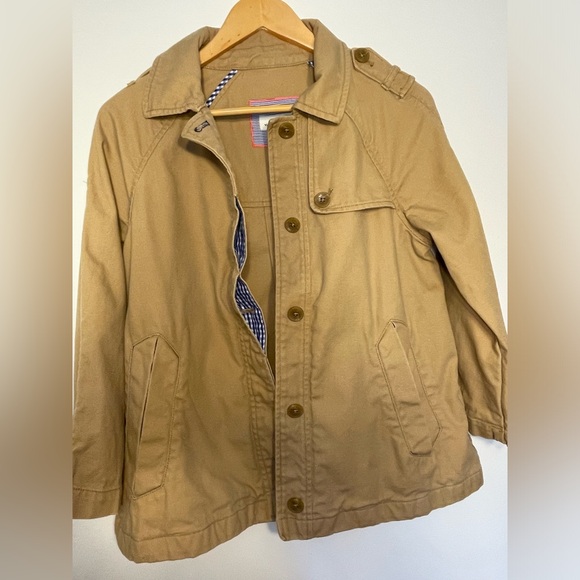 Vineyard Vines Chore Barn Coat Button Up Khaki Tan Canvas Jacket Women’s XS - Picture 9 of 13